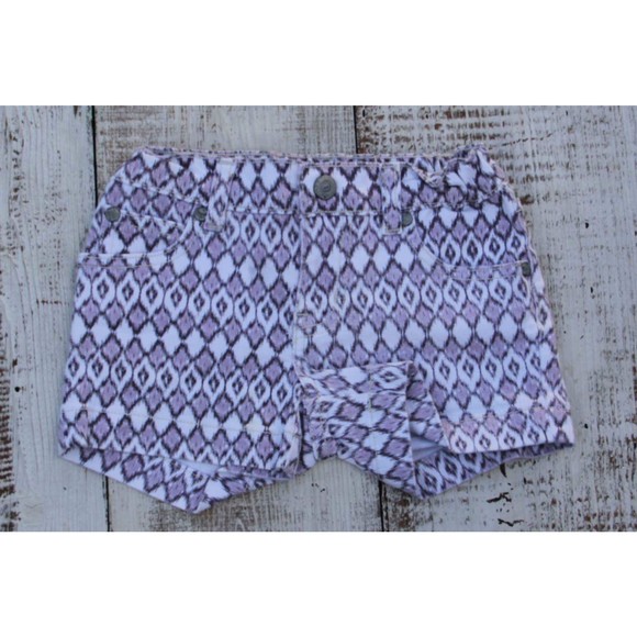 PEEK DUNGAREES Girls Kids NEW Sz 6 Light Purple White Shorts - Nordstrom - Picture 1 of 3